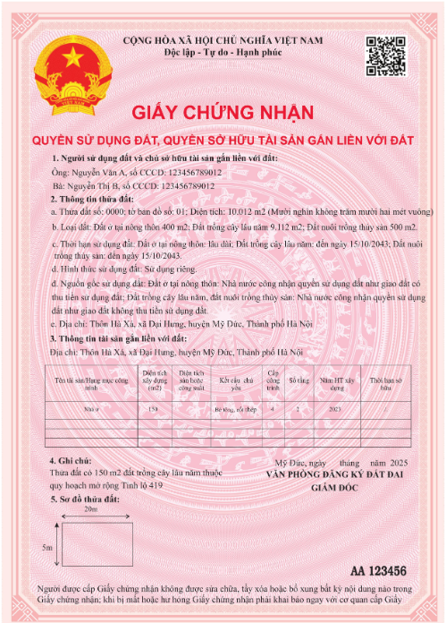 XIN PHÉP XÂY DỰNG PHƯỜNG LONG PHƯỚC